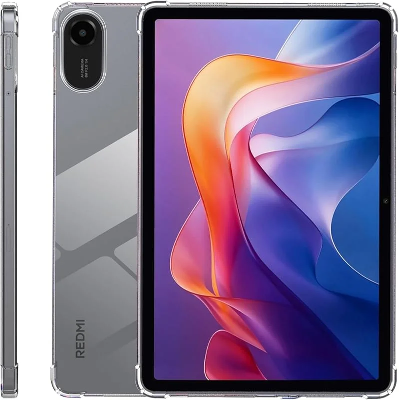 zZjoOoj silikonfodral kompatibelt med Xiaomi Redmi Pad 2 (2025) 11 tums surfplattefodral, ultratunt lätt skyddande fodral, mjukt TPU tunt stötsäkert surfplatteskydd (transparent) — Mobil och surfplatta
