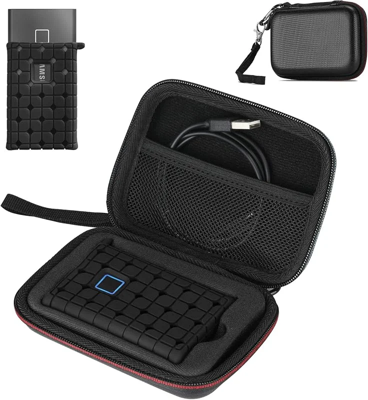 ProCase fodral för Samsung T7, T7 Touch External Solid State Drives SSD (500 GB 1 TB 2 TB) skyddsfodral stötsäkert hårt resefodral – svart — Hårvård
