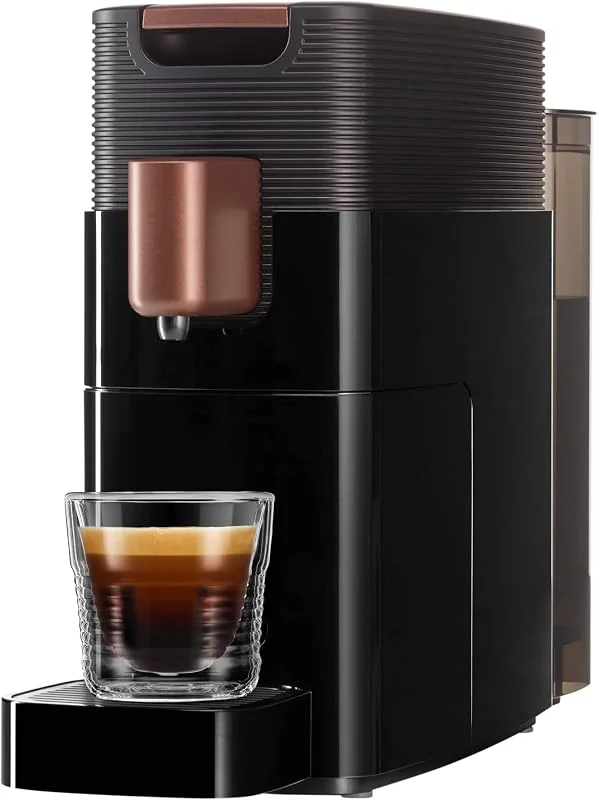 K-fee ONE kapselmaskin för kaffe, te och kakao, kompakt kaffebryggare, snabb uppvärmning, 0, 8 l vattentank, 19 bar, svart koppar, Stiftung Warentest testvinnare 2023 — Kök & Hushåll
