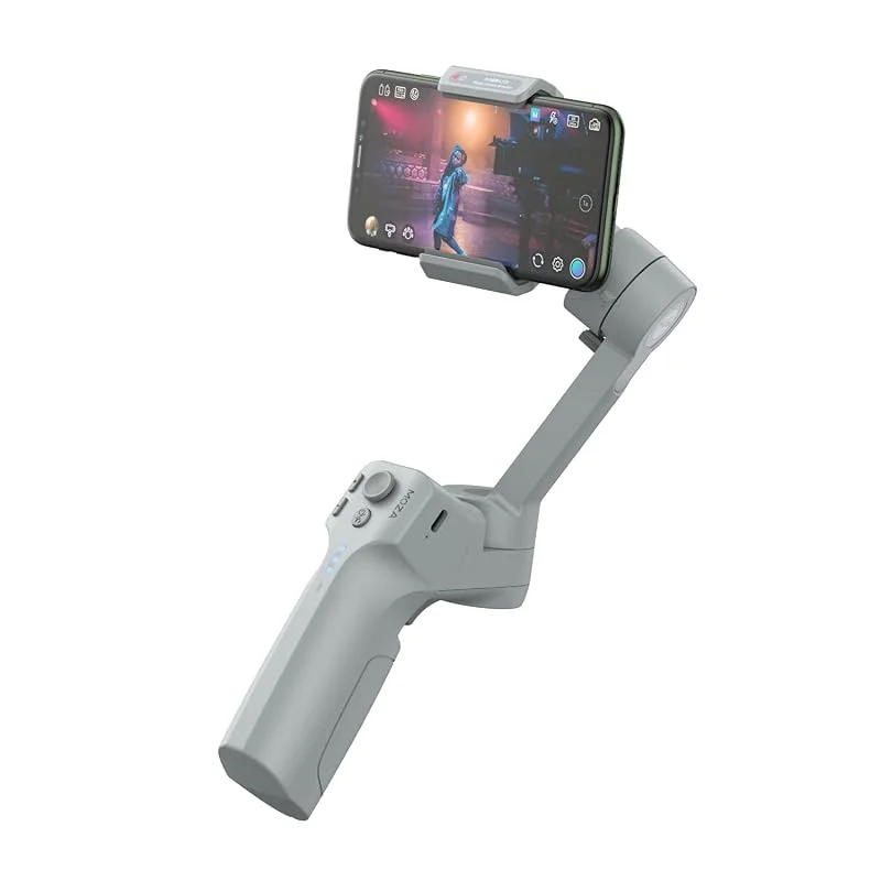 MOZA Mini-MX Ultra-kompakt hopfällbar handhållen 3-axlad gimbal stabilisator för iPhone och Android-smartphone — Portabel digital och ljud