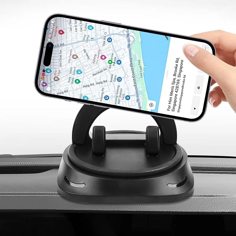Mobiltelefonshållare för bil, instrumentbräda, 360° vridbar, mobiltelefonshållare för bil, universell bilhållare för Samsung, iPhone, Google, Android-smartphones — Mobil och surfplatta