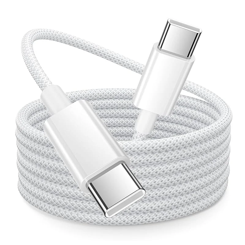 Phone 15 16 3M kabel 3 meter USB C-kabel, 60 W typ C till typ C-kabel kabel nylon snabbladdning för Phone 15 16 Pro Max, 15 16 Plus, 16, iPad Pro, Air, Samsung Galaxy — Mobil och surfplatta