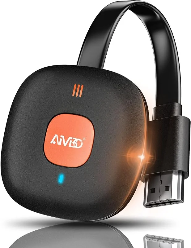 Trådlös HDMI-bildskärmsadapter, 4K HDR wifi HDMI-displaymottagare miracast airplay DLNA stöd för Android, iOS-telefon, PC, TV, bildskärm, projektor — TV och streaming