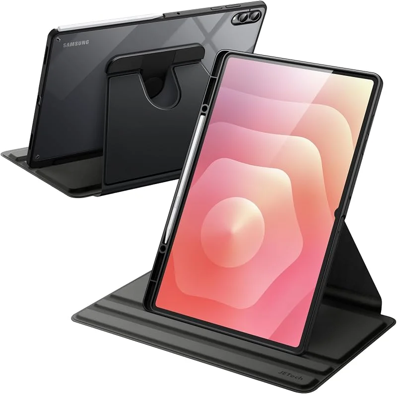 JETech Roterande Fodral för Samsung Galaxy Tab S12 Ultra, S11 Ultra, Svart — Mobil och surfplatta