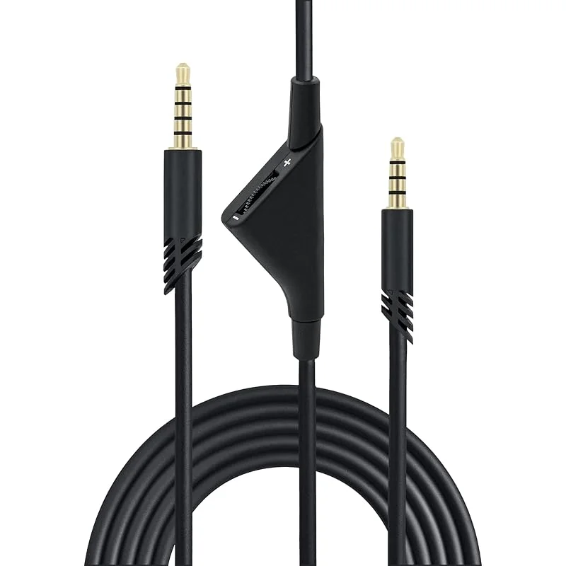 Mcbazel Ersättande ljud aux-kabelsladd med volymkontroll för Astro A10, A30, A40 spelheadset PS5, PS4, Xbox One, Xbox-serien S, X, PC, smartphone via ett 3, 5 mm-uttag – 2 m — Hörlurar och ljud