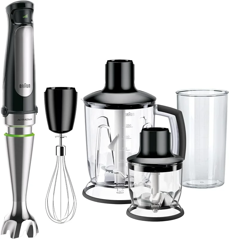BRAUN MQ7045X Stavmixer, Svart, 6.8 x 6.8 x 39 cm — Kök & Hushåll