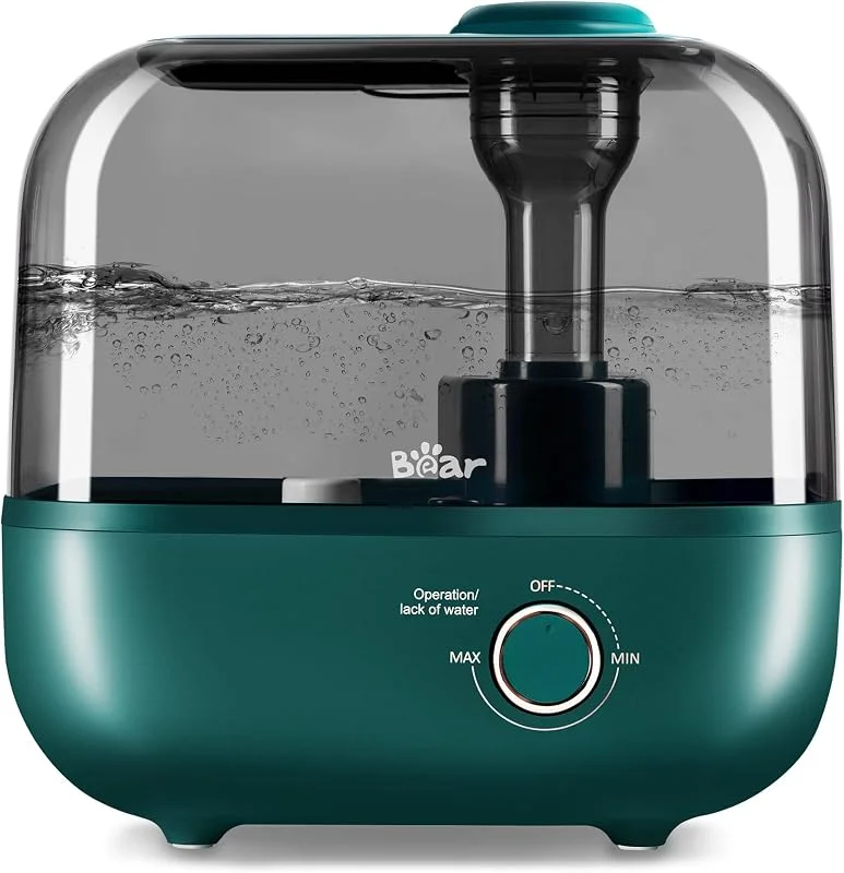 Oxycute BEAR 5L Top-Füllung Luftbefeuchter, 28dB Ultraleise für Babys und Pflanzen, 35 Stunden Laufzeit, Mit Aromatherapie-Tablett, 360° Dehbarer Dampfdüse, Automatischer Abschaltung — Hushållselektronik