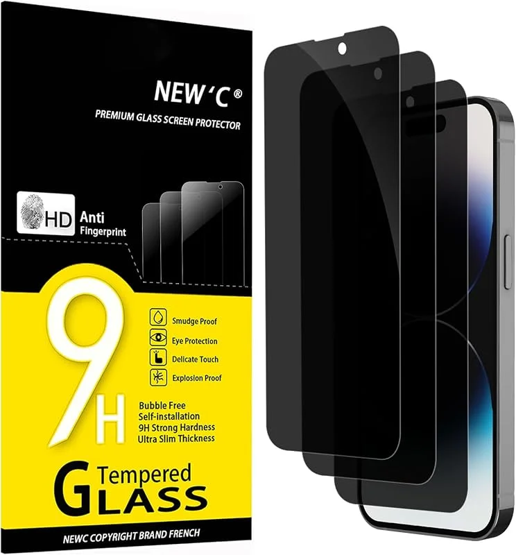 NEW'C Sekretess 28° Skärmskydd för iPhone 14 Pro, Härdat Glas — Mobil och surfplatta