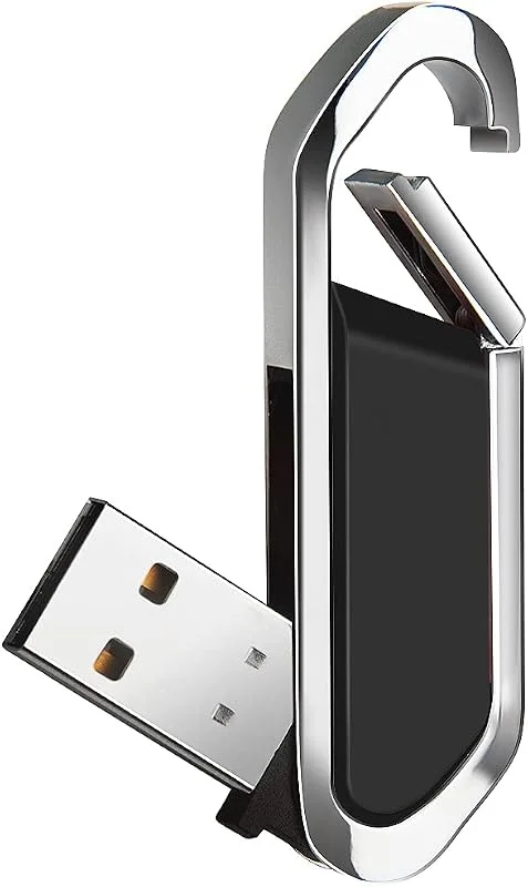 64 GB USB-minne bärbar USB-flash-enhet med nyckelring USB 2.0 USB-minne för extern datalagring, svart — Datortillbehör
