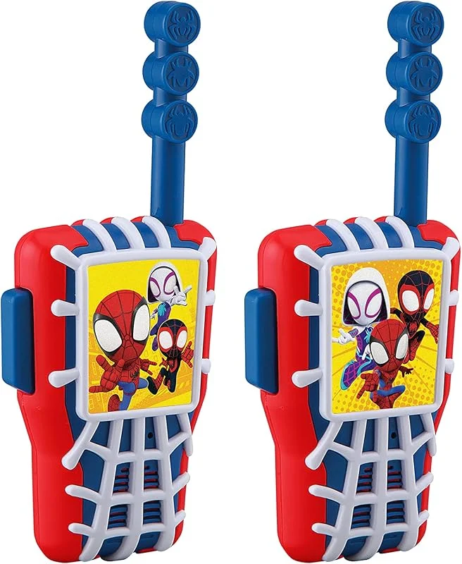 eKids Spidey and His Amazing Friends Walkie Talkies för barn — Portabel digital och ljud