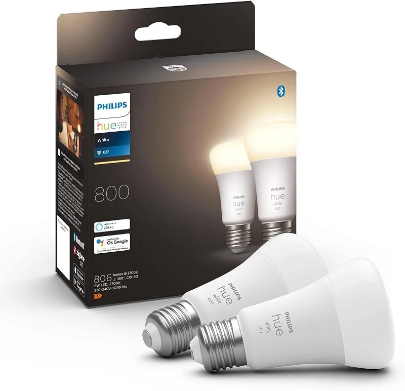 Philips Hue White LED-lampa E27, 2-pack — Smarta hem