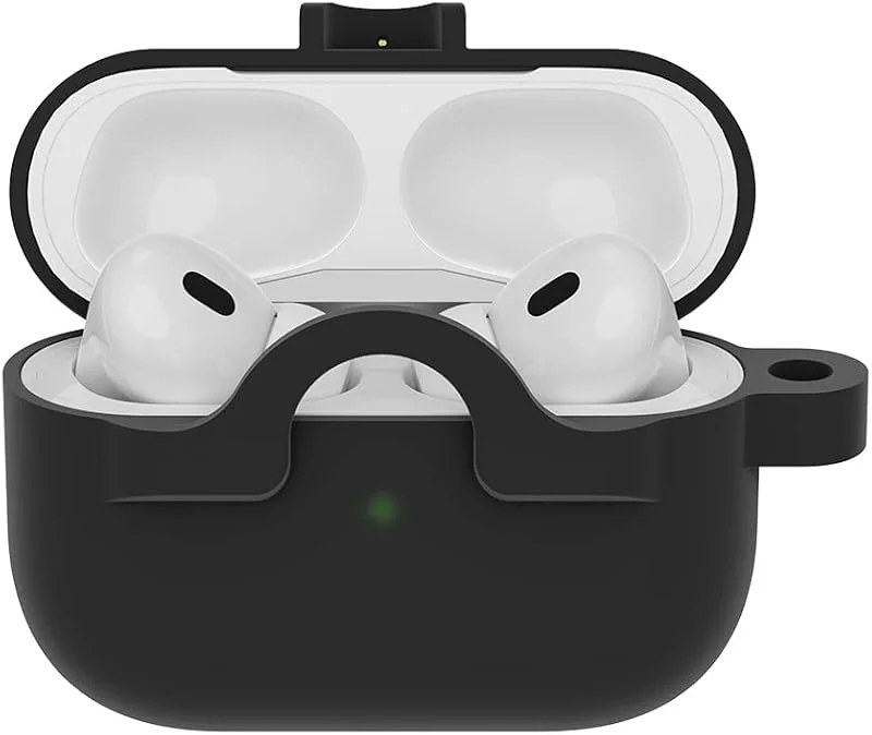 OtterBox Soft Touch Headphone Case för AirPods Pro (1:a gen, 2:a gen) & AirPods Pro 2, stöttåligt, fallskyddat, ultratunt, skyddande fodral för Apple AirPods, Svart — Mobil och surfplatta