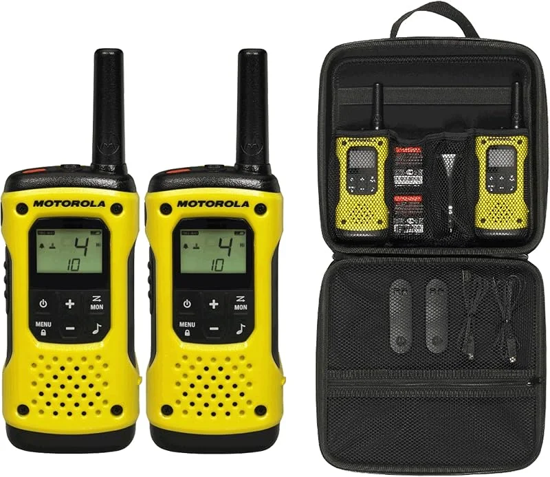 Motorola TLKR T92 H2O PMR radioapparater (IP67, vädertålig, räckvidd upp till 10 km), 2 stycken — Portabel digital och ljud