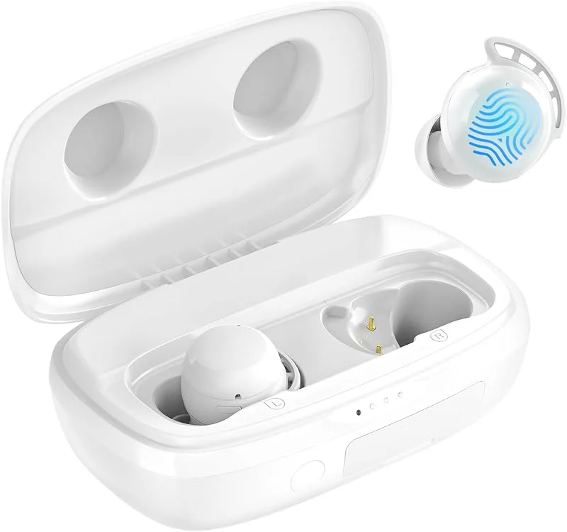 Tribit FlyBuds 3 trådlösa Bluetooth-hörlurar in-ear 110 timmar, vit — Hörlurar och ljud
