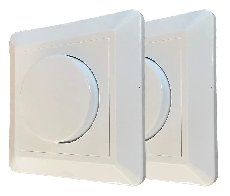 Kombinationspaket greenandco® gc-200MCM digital master dimmer för LED och halogen 1-200 watt + gc-200MCS extra styrenhet, vit — Smarta hem
