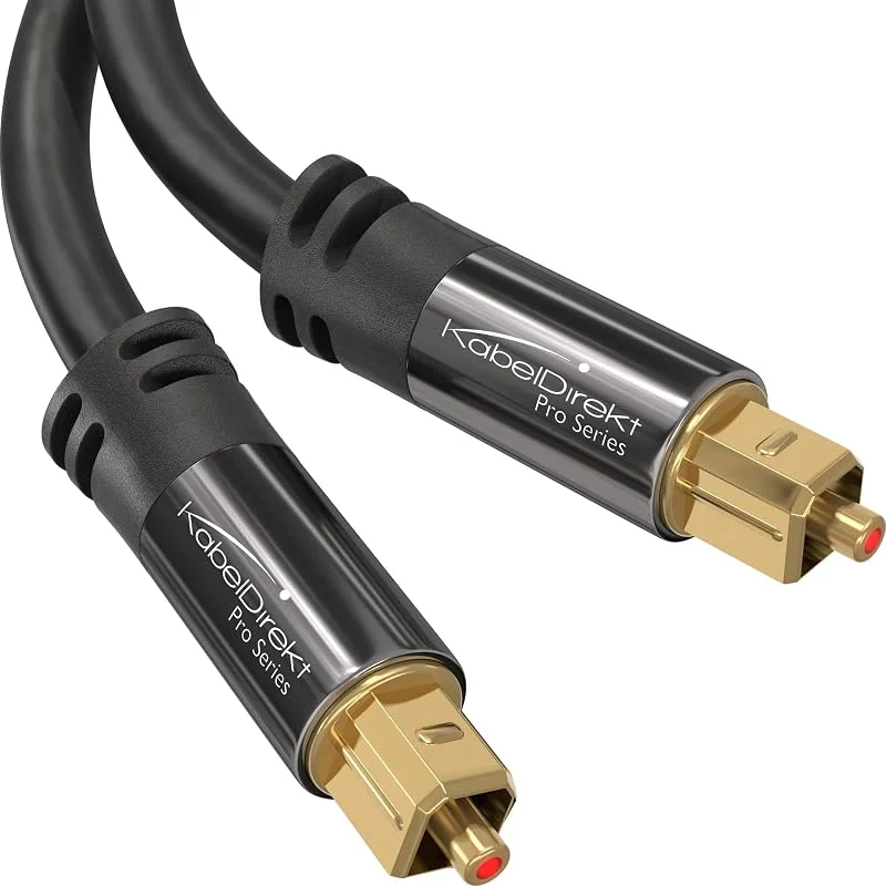 KabelDirekt – Optisk digital ljudkabel TOSLINK – 5m – Soundbar — TV och streaming