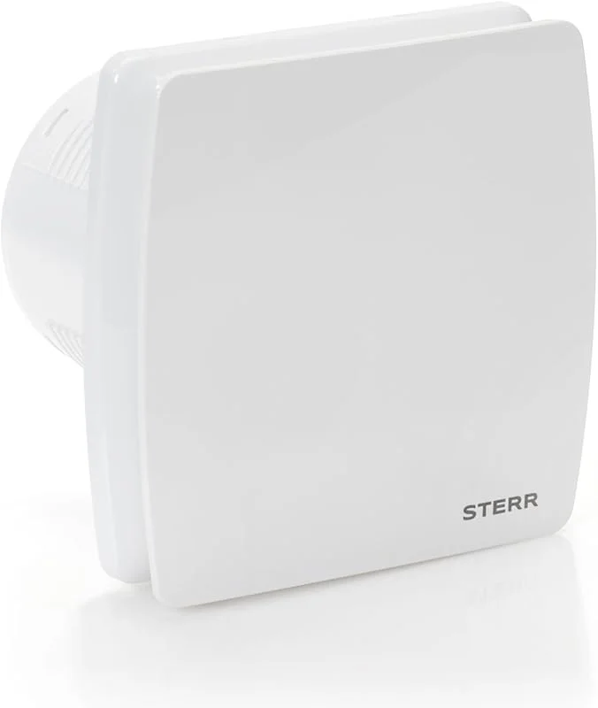 STERR Badrumsfläkt LFS100-QM 100 mm med Rörelsesensor och Backspjäll Vit - Tyst Fläkt — Smarta hem