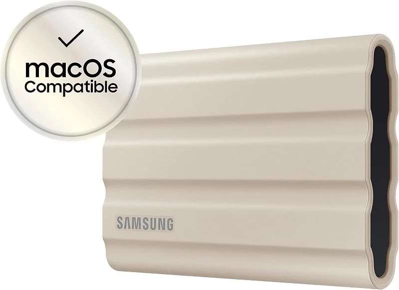 SAMSUNG T7 Shield MU-PE2T0K, EU Extern hårddisk, Beige, 2 TB — Hårvård