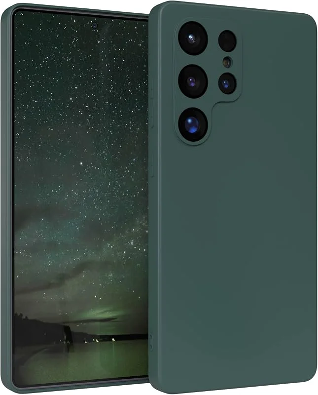 EAZY CASE Silikonfodral kompatibelt med Galaxy S25 Ultra i Nattsgrön — Mobil och surfplatta