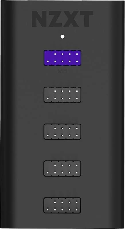 NZXT Internal USB Hub 3-4-Ports Intern USB 2.0-hubb - Svart — Laddning och kablar