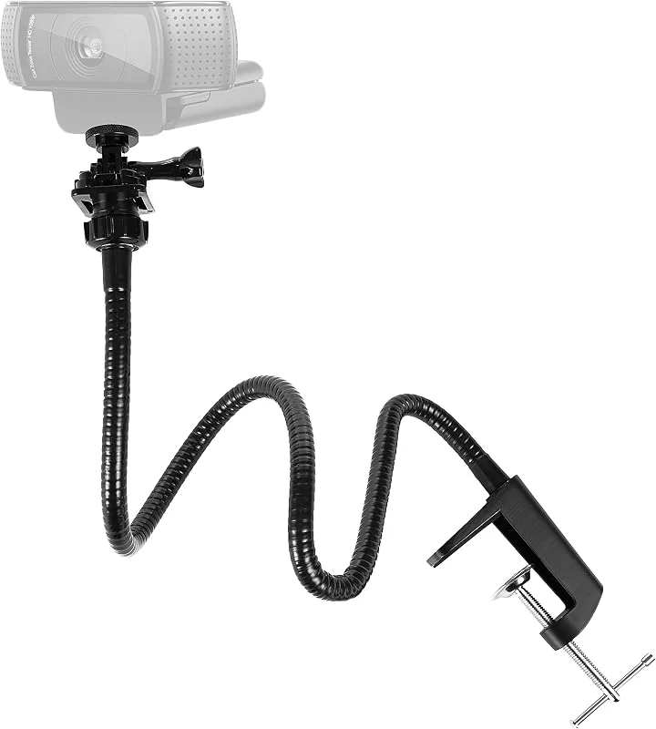 Flexibelt webbkamerastativ för Logitech webbkamera C925e C922x C922 C930e C930 C920 C615 GoPro-kameror — Datortillbehör