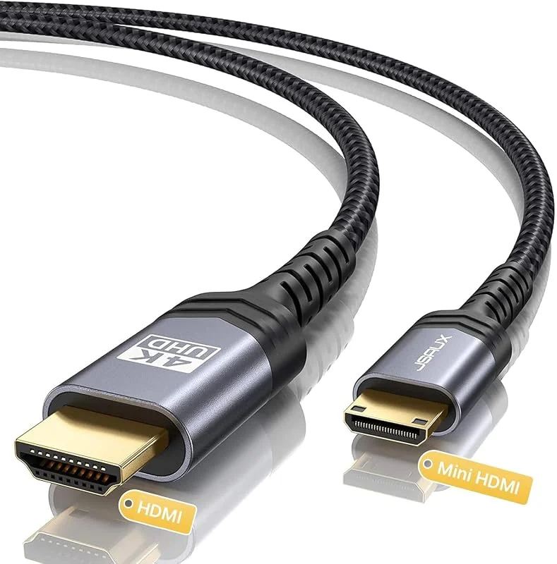 JSAUX Mini HDMI till HDMI-kabel 2M [4K@60 Hz, 18 Gbps] mini HDMI till HDMI — Laddning och kablar