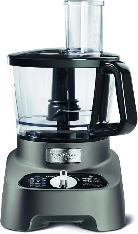 Moulinex Double Force Robot Multifunktion, 10 tillbehör, hastighet och rotationskraft, titanblad, PowelixLife-teknik, exklusiv EasyLock-lås, hög kvalitet, silver FP825E10 — Kök & Hushåll