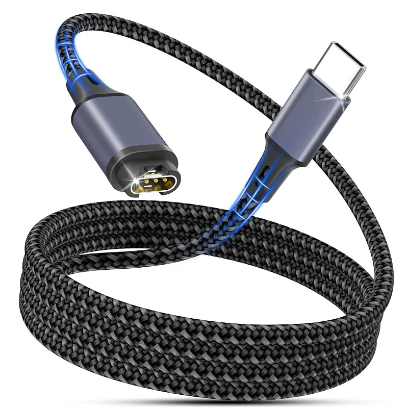 USB C laddningskabel för Garmin-klockor, 1, 2 m, till Fenix 8, 8 Solar, 7S, 7X, E, 6, Forerunner 945, 955, 965, 265, 55, Tactix, Vivoactive 4S, 5, Venu 2S, 3S, SQ, Epix Pro 2, Instinct 2X — Mobil och surfplatta