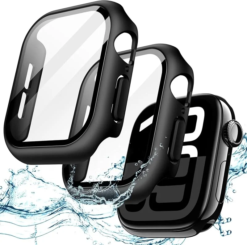 JETech Vattentätt Fodral för Apple Watch Series 11, 10 46mm, Svart — Mobil och surfplatta