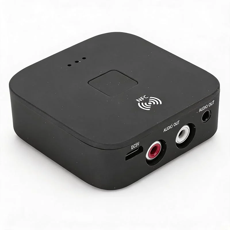 Trådlös Bluetooth-adapter, Ljudmottagare för TV, 3, 5 mm, AUX, Trådlös mottagare för TV, bil, mobiltelefoner, surfplattor, bärbara datorer, svart — Portabel digital och ljud