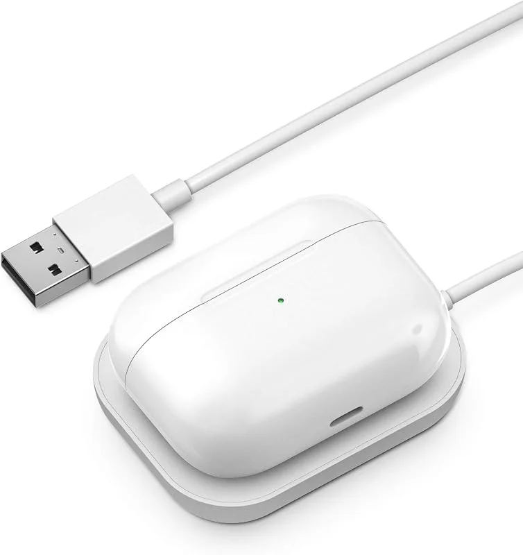 Galvanox AirPods Pro-laddare – trådlös laddningsstation för Apple AirPod Pro, AirPods Pro 2:a generationen (vit) — Mobil och surfplatta