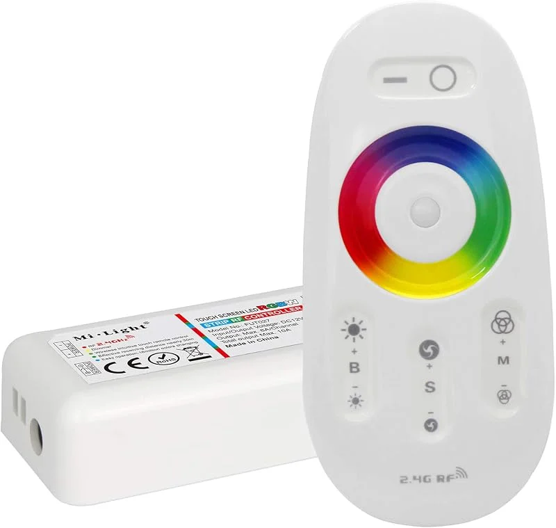 LIGHTEU®, 2, 4 GHz LED-fjärrkontroll och RF-kontroller för RGBW (RGB + vit) LED-remsor, Milight Miboxer fut027 — Smart belysning