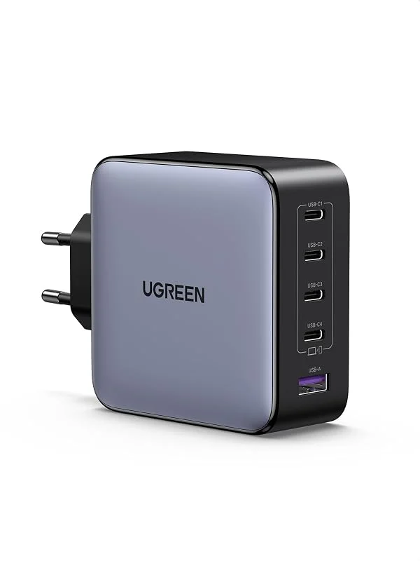 UGREEN Nexode 100W USB-C-laddare, 5 portar, multiportladdare Snabbladdare — Mobil och surfplatta