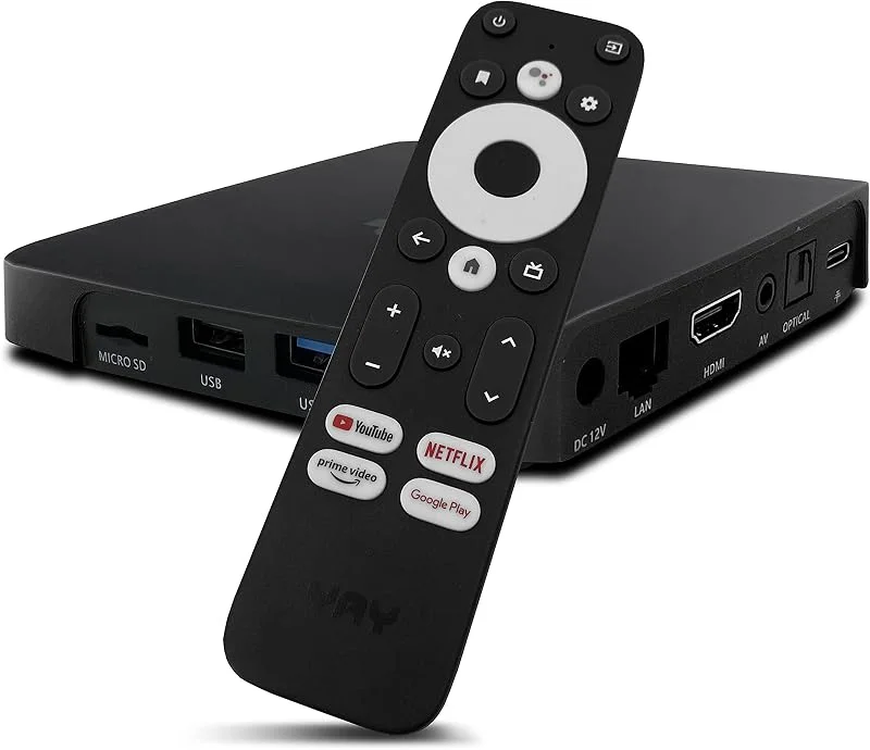 YAY GO Android TV High End 4K UHD streamingbox Android 10.0 och integrerad Chromecast — TV och streaming