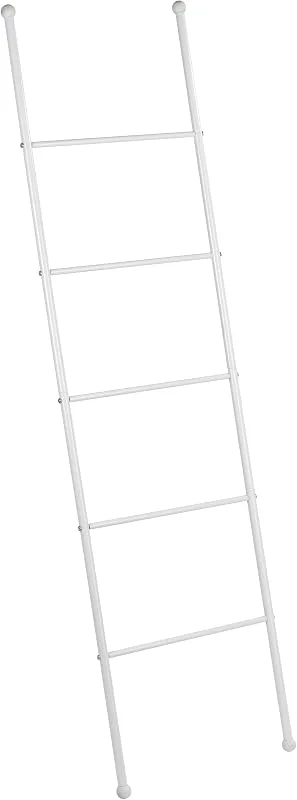 WENKO Handduksstege mod. Viva Praktisk handdukshållare av vitmålat stål 5 handdukshängare halkfri fot mått 43 x 156 x 3, 5 cm — Laddning och kablar