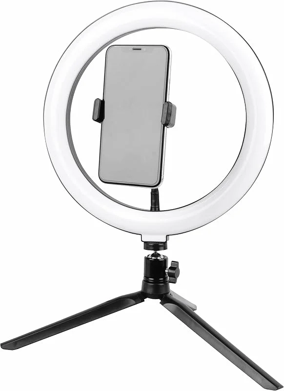 Jocca - TIK Tok Mobile Light Hoop, Mobil stativ med ljusring, Universal Anti-slip Stand, 360 Rotation, Selfie Stick Tripode, Ljusring — Mobil och surfplatta