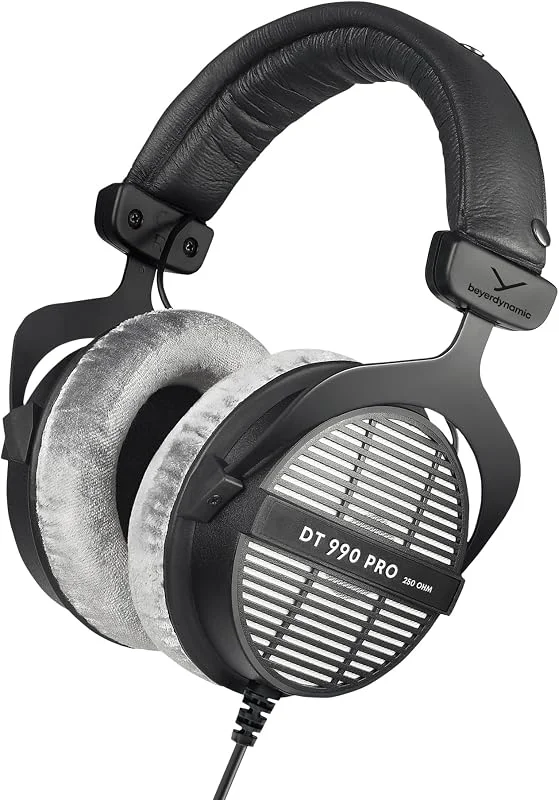 beyerdynamic DT 990 PRO Studiohörlurar, öppna, 250 ohm — Portabel digital och ljud
