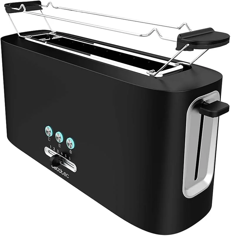Cecotec brödrost och knapp brödrost 10 000 extra. 980 W, plast med 1 extra bred lång slits — Kök & Hushåll