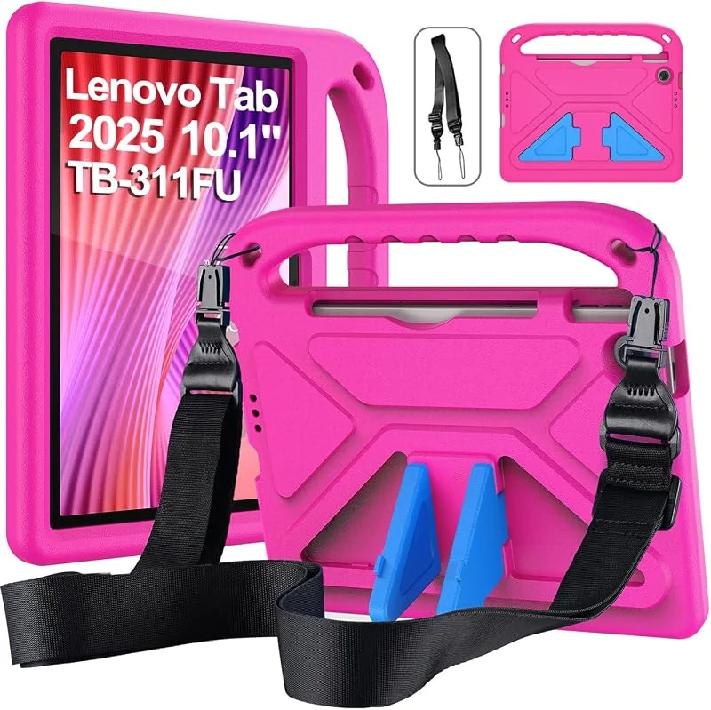 Fodral barn för Lenovo Tab Tablet 2025 10, 1 tum (TB311FU), magenta — Mobil och surfplatta
