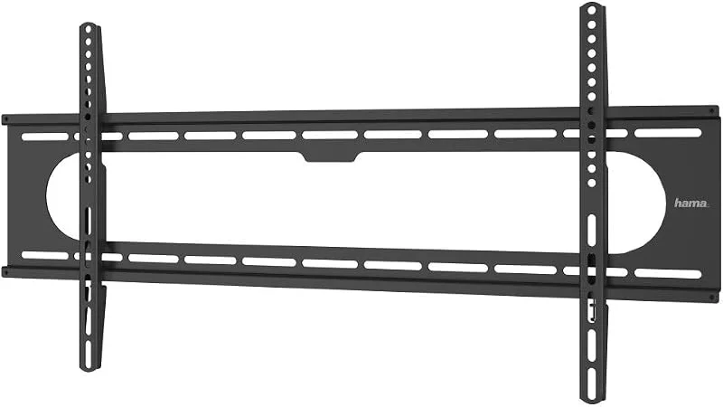 Hama TV-väggfäste (37–90 tums TV-hållare för TV upp till 100 kg, max. VESA 800 x 400, fast TV-väggfäste med minimalt väggavstånd, inklusive fiskarplugg och monteringsanvisning) svart — TV och streaming