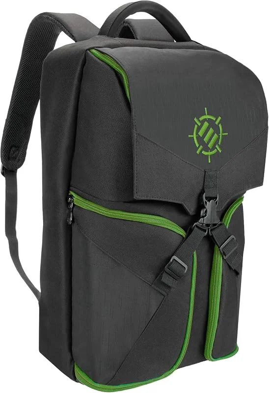 ENHANCE eSports Gear Universal konsol laptop spelryggsäck – kompatibel med Xbox One och spelbärbara datorer – Gear Arsenal förvaring för handkontroller, headset, spel, möss, tangentbord och tillbehör — Hörlurar och ljud