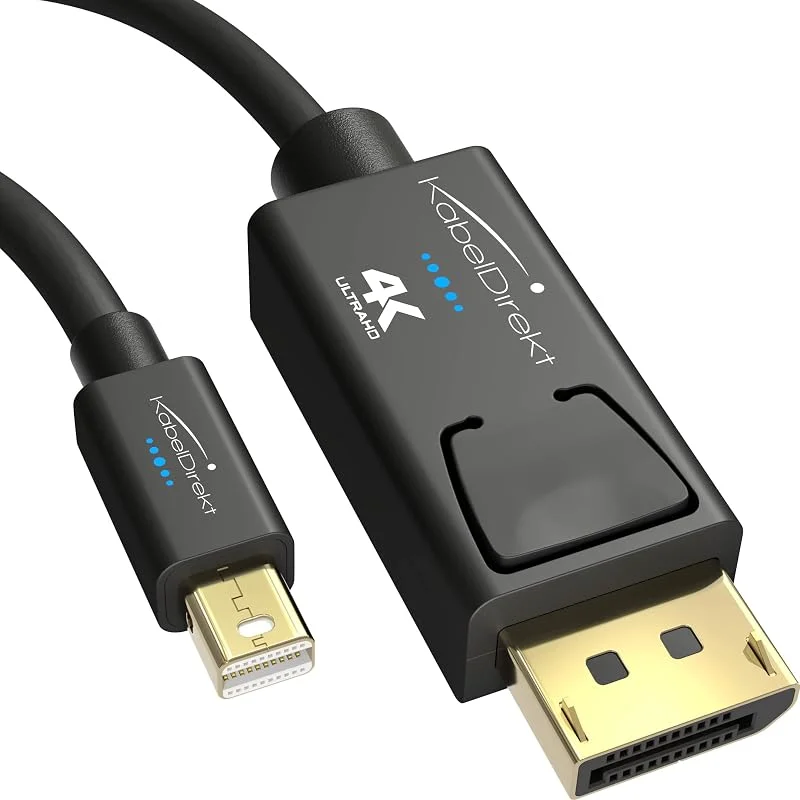 KabelDirekt – Mini DP till DisplayPort-kabel – 1m, v1.2 — Laddning och kablar