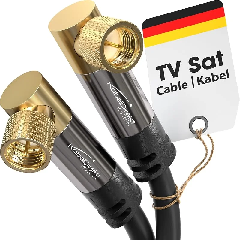 KabelDirekt – SAT TV Kabel – 3m, 90° — TV och streaming