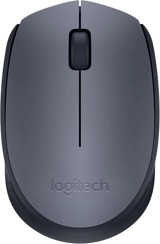 Logitech M171 trådlös mus, 2, 4 GHz med USB Mini-receiver, Optisk spårning, 12 månaders batteritid, För både höger eller vänsterhänta, PC, Mac, Laptop - Grå — Datortillbehör