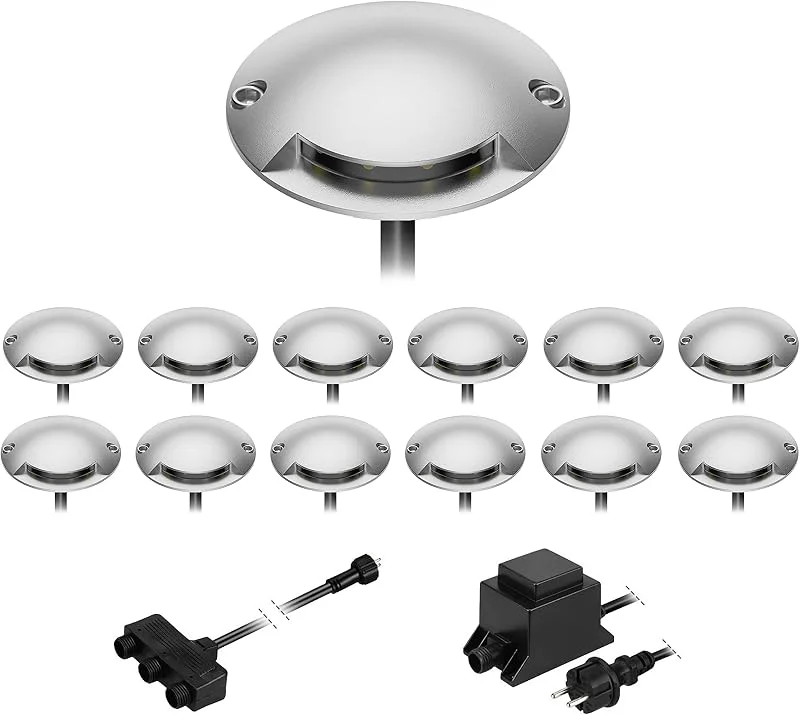 ledscom.de LED markbelysning för utanpåliggande montage Bunda, 1-lamp, för utomhusbruk, trafiksäker, varmvit, 13 st — Smart belysning