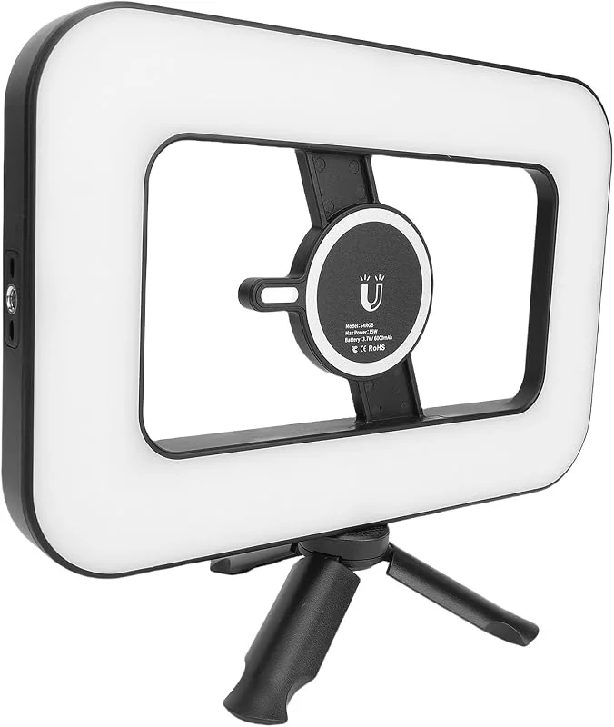 RGB Smartphone Video Rig, 2500-6500K Handhållen LED-ring Selfie Stabilisator Selfie Ljus Brett Sortiment Färg Rigg Ljus Mobiltelefon Handhållen Stabilisator för Youtube, Tiktok — Mobil och surfplatta