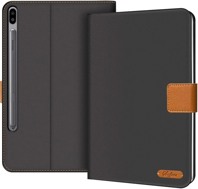 Verco fodral för Samsung Galaxy Tab S6 10, 5, skyddsfodral surfplatta stativfunktion skydd [T860 T865], svart — Mobil och surfplatta