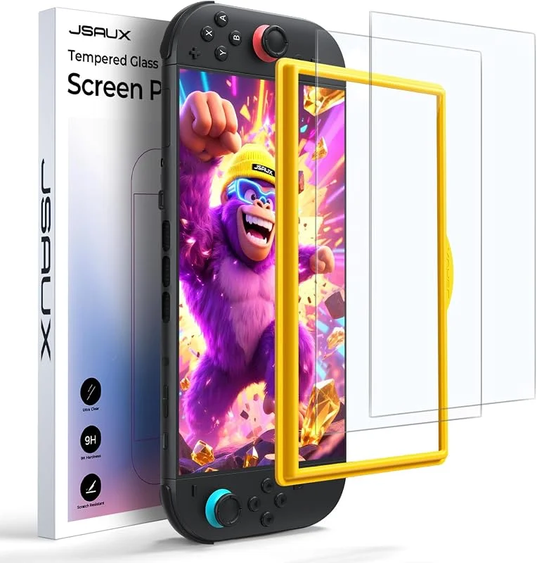 JSAUX 2-Pack Anti-Bländning Skärmskydd Kompatibel med Nintendo Switch 2 — Hudvård