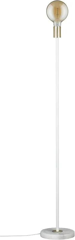 Paulmann 79615 Neordisk golvlampa Nordin max. 1x20W golvlampa för E27-lampor Golvlampa vit, guld matt 230V marmor, metall utan glödlampa — Smart belysning