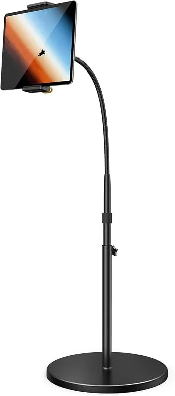 Lamicall Surfplatta Golvstativ, Surfplattehållare - Svanhals Surfplatta Montering med Justerbar Höjd och 4, 8 kg Stabil Bas, för iPad Pro 12, 9, iPad Air mini 2, 3, 4, 5, Switch, 4, 7-13 tum Surfplattor — Datortillbehör